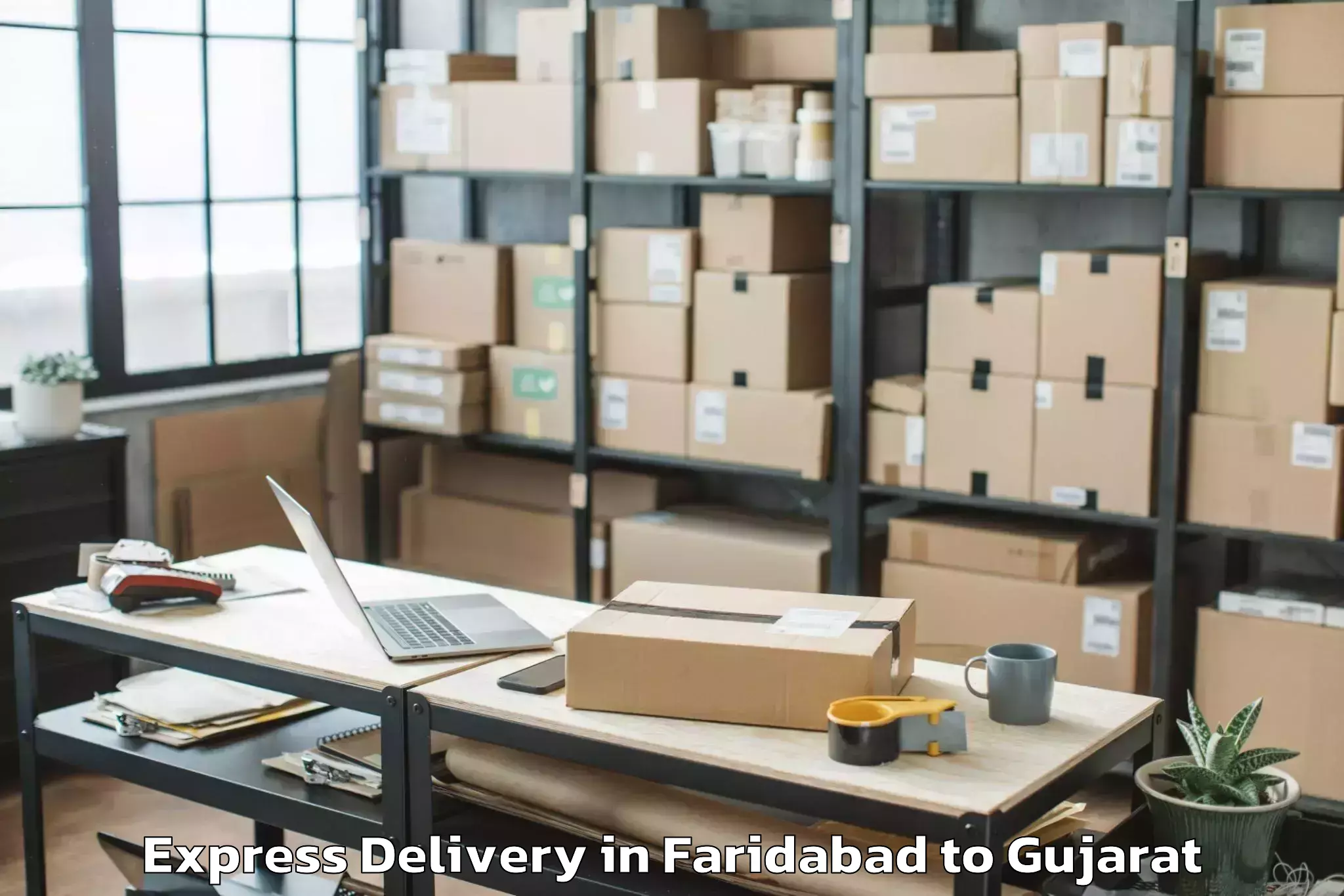 Get Faridabad to Wankaner Express Delivery